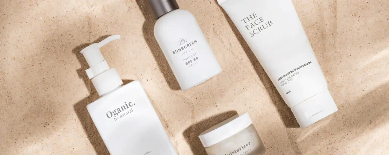 Moisturizing face scrub with microbeads for glowing skin and gentle exfoliation.